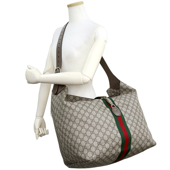 Gucci Jackie Crossbody Bag GG Supreme Leather Beige Ebony Brown - Picture 8 of 9